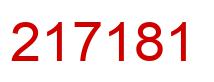 Number 217181 red image