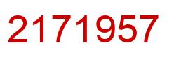Number 2171957 red image