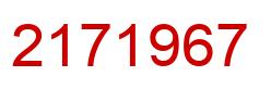 Number 2171967 red image