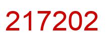 Number 217202 red image