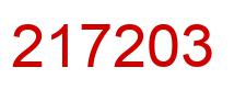 Number 217203 red image