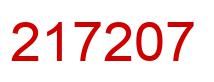 Number 217207 red image