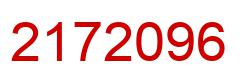 Number 2172096 red image