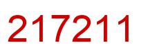 Number 217211 red image