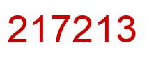 Number 217213 red image