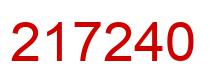 Number 217240 red image