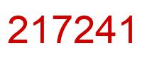 Number 217241 red image
