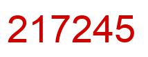 Number 217245 red image