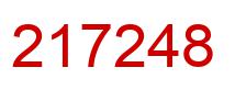 Number 217248 red image