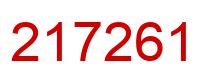 Number 217261 red image
