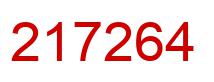 Number 217264 red image