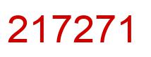 Number 217271 red image