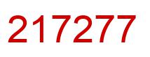 Number 217277 red image