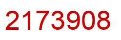 Number 2173908 red image