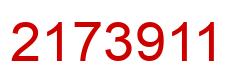 Number 2173911 red image