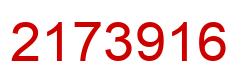 Number 2173916 red image