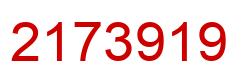 Number 2173919 red image