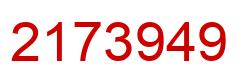 Número 2173949 imagen rojo