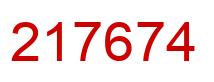 Number 217674 red image