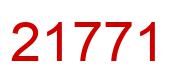 Number 21771 red image