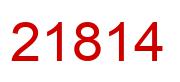 Number 21814 red image
