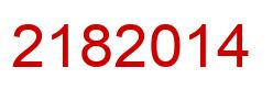 Number 2182014 red image