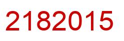 Number 2182015 red image