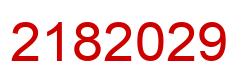 Número 2182029 imagen rojo