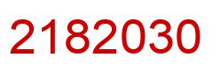 Número 2182030 imagen rojo
