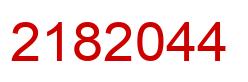 Number 2182044 red image