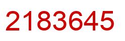 Number 2183645 red image