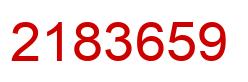 Number 2183659 red image