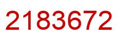 Number 2183672 red image