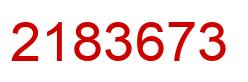 Number 2183673 red image
