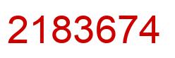 Number 2183674 red image