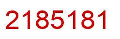 Number 2185181 red image