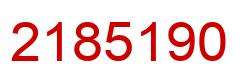 Number 2185190 red image