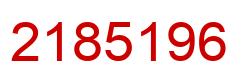 Número 2185196 imagen rojo