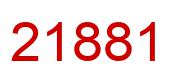 Number 21881 red image