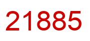 Number 21885 red image