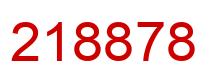Number 218878 red image