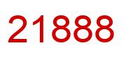 Number 21888 red image