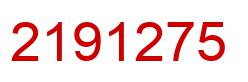 Number 2191275 red image