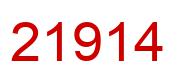 Number 21914 red image