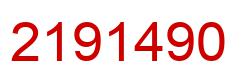 Number 2191490 red image