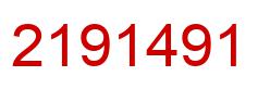 Number 2191491 red image