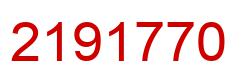 Number 2191770 red image