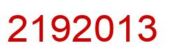 Number 2192013 red image