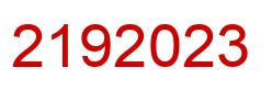 Número 2192023 imagen rojo