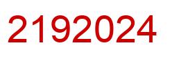 Número 2192024 imagen rojo